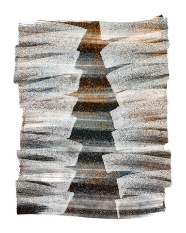 Narrow Stairs White Modern Wood Framed Art Print with Double Matting by Meneely, Dan