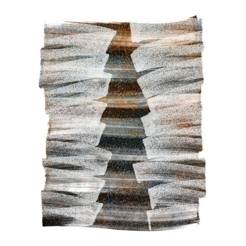 Narrow Stairs Black Modern Wood Framed Art Print with Double Matting by Meneely, Dan