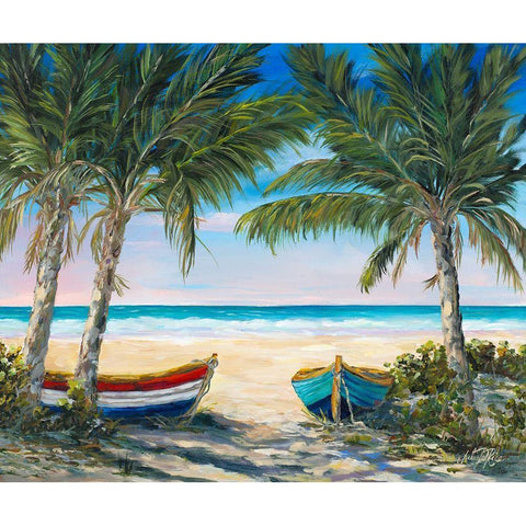 All Ashore White Modern Wood Framed Art Print by DeRice, Julie