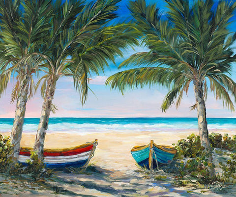 All Ashore Black Ornate Wood Framed Art Print with Double Matting by DeRice, Julie