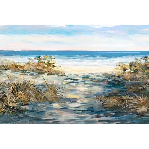 Coastal Path Black Modern Wood Framed Art Print with Double Matting by DeRice, Julie