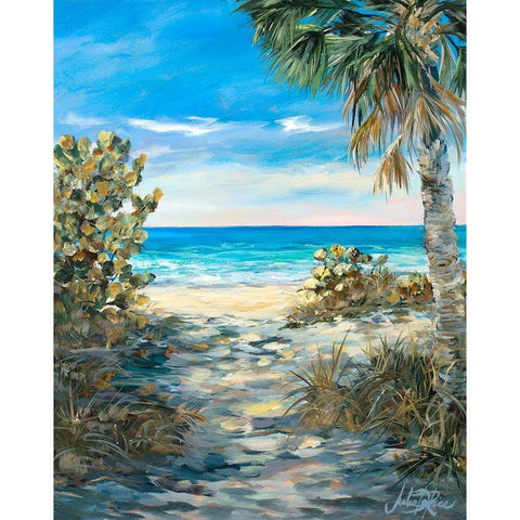 The Path To The Sea Gold Ornate Wood Framed Art Print with Double Matting by DeRice, Julie