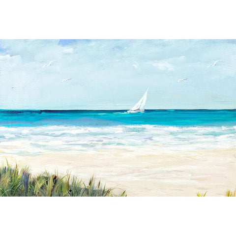 Coastal Sailing Black Modern Wood Framed Art Print with Double Matting by DeRice, Julie