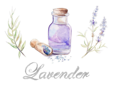 Essential Lavender White Modern Wood Framed Art Print with Double Matting by Pinto, Patricia