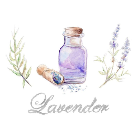 Essential Lavender White Modern Wood Framed Art Print by Pinto, Patricia