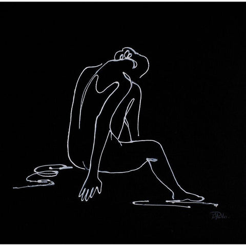 Spa Day Figurative I Black Modern Wood Framed Art Print by Pinto, Patricia