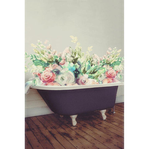 Flowering Tub White Modern Wood Framed Art Print by Loreth, Lanie