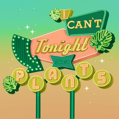 I Cant Tonight White Modern Wood Framed Art Print with Double Matting by Bucheli, Jen