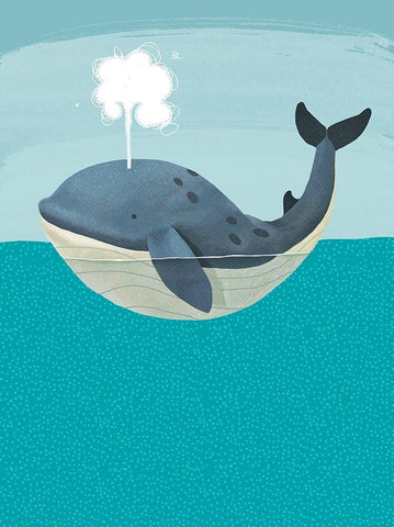 Wally The Whale Black Ornate Wood Framed Art Print with Double Matting by Sheppard, Lucca