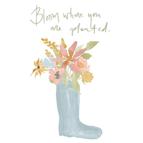 Bloom Where You Are Planted Gold Ornate Wood Framed Art Print with Double Matting by Price, Lucille