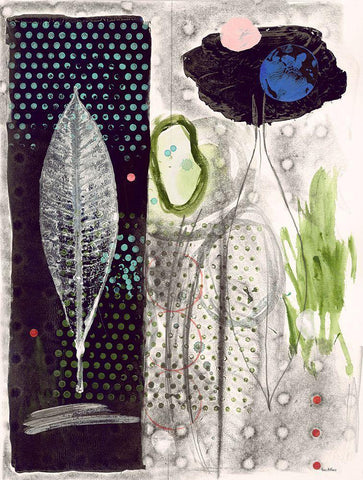 Among The Dots White Modern Wood Framed Art Print with Double Matting by Athas, Vas