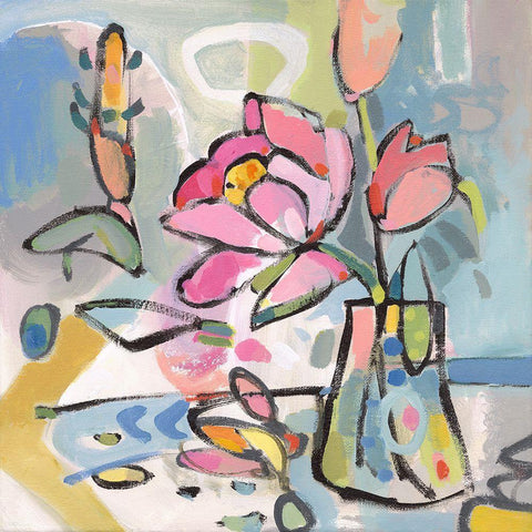Picked From The Garden II Black Modern Wood Framed Art Print by Athas, Vas