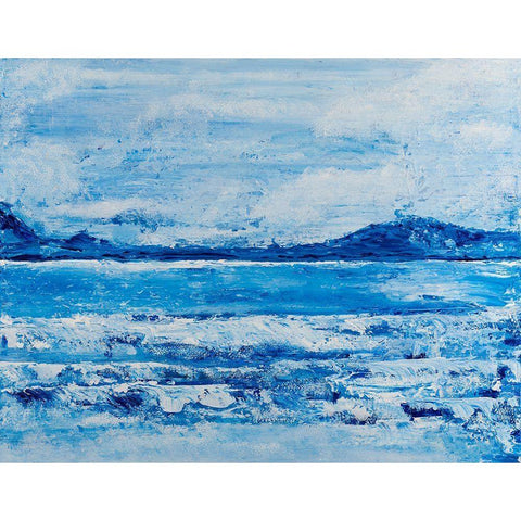 Ocean Wave Kaneohe Black Modern Wood Framed Art Print with Double Matting by Ritter, Gina
