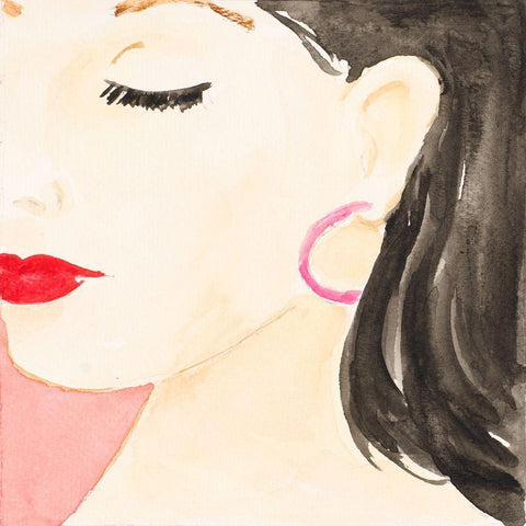 Dream Positive Girl Black Modern Wood Framed Art Print by Loreth, Lanie