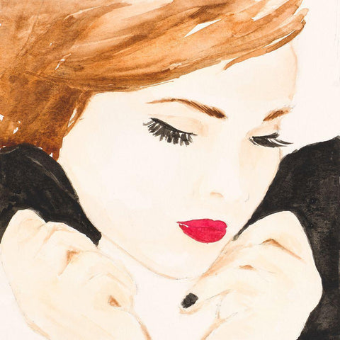 Dream Remarkable Girl Black Modern Wood Framed Art Print with Double Matting by Loreth, Lanie