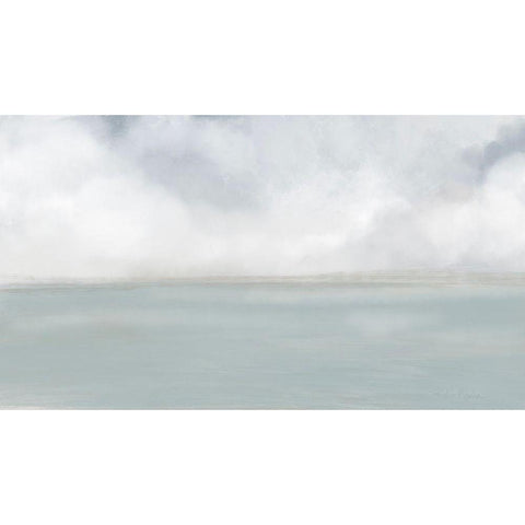 Sea Horizon Black Modern Wood Framed Art Print with Double Matting by Maria, Robin