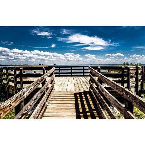Boardwalk To the Sky Black Modern Wood Framed Art Print with Double Matting by Bill Carson Photography