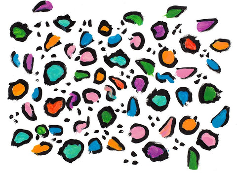 Scattered Content White Modern Wood Framed Art Print with Double Matting by Ritter, Gina