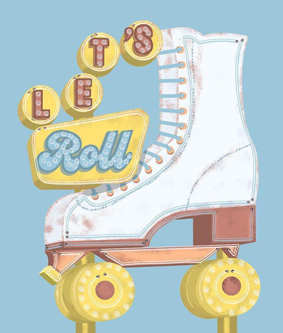 Lets Roll Black Ornate Wood Framed Art Print with Double Matting by Bucheli, Jen