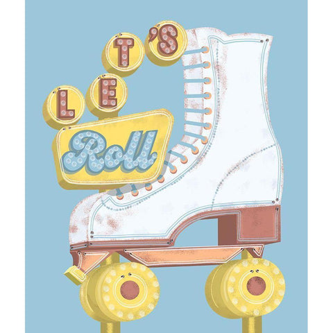 Lets Roll Black Modern Wood Framed Art Print by Bucheli, Jen