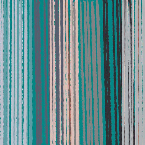 Hot Lux Teal White Modern Wood Framed Art Print with Double Matting by Maria, Robin
