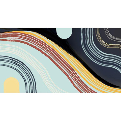 Dusk To Dawn Horizontal Black Modern Wood Framed Art Print by Maria, Robin
