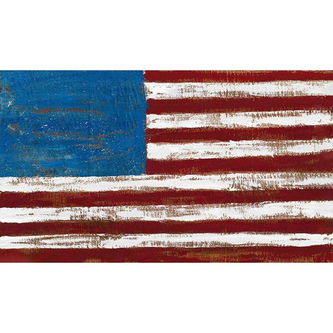 Artistic American Flag Black Modern Wood Framed Art Print by Ritter, Gina
