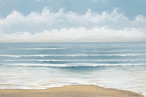 Smooth Waves Black Ornate Wood Framed Art Print with Double Matting by Nawrocke, Bruce