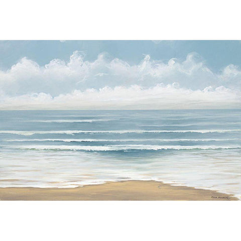 Smooth Waves Black Modern Wood Framed Art Print by Nawrocke, Bruce