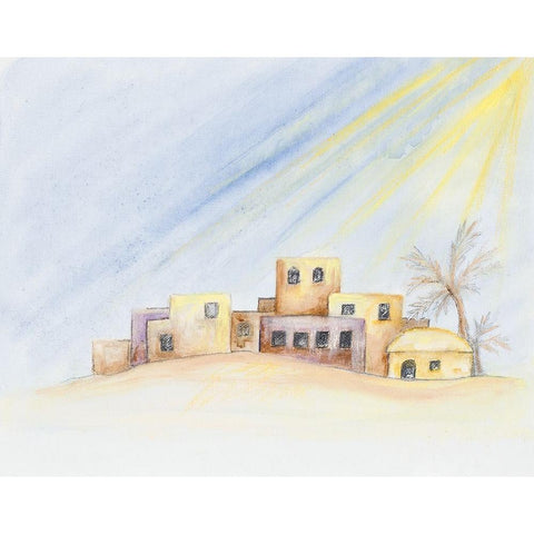 Desert Home Black Modern Wood Framed Art Print with Double Matting by Gaynor, Janice