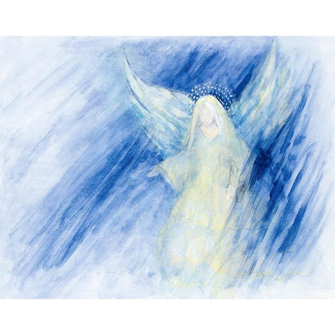 Blessed Nativity II White Modern Wood Framed Art Print by Gaynor, Janice