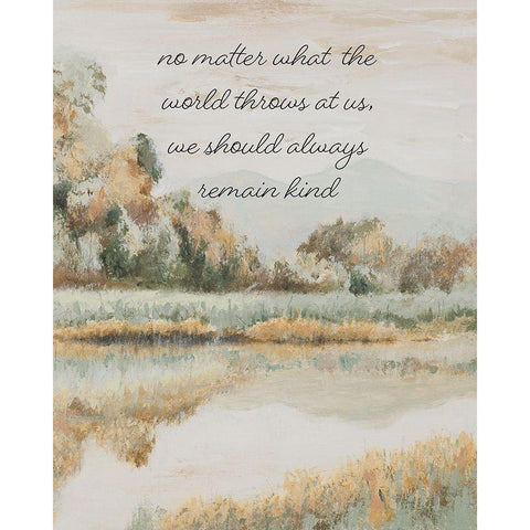 Remain Kind Black Modern Wood Framed Art Print with Double Matting by Pinto, Patricia