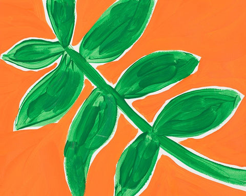 Tropical Leaves Black Ornate Wood Framed Art Print with Double Matting by SD Graphics Studio