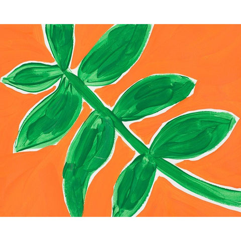 Tropical Leaves White Modern Wood Framed Art Print by SD Graphics Studio