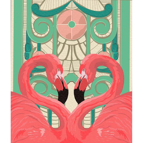 Mirror Image Gold Ornate Wood Framed Art Print with Double Matting by Bucheli, Jen