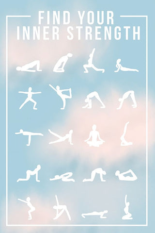 Inner Strength White Modern Wood Framed Art Print with Double Matting by Wilson, Kali