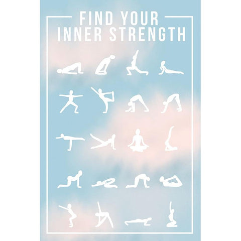 Inner Strength Black Modern Wood Framed Art Print by Wilson, Kali