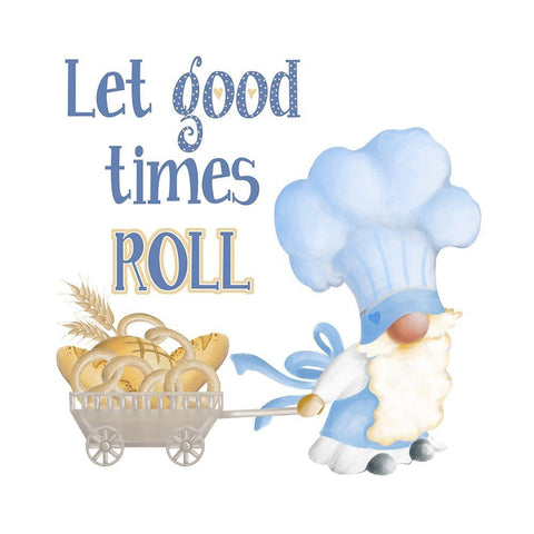 Gnome Bakery I Black Modern Wood Framed Art Print by Metz, Andi