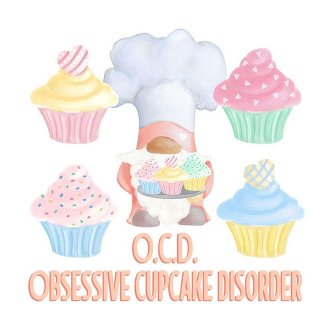 Gnome Bakery VI White Modern Wood Framed Art Print by Metz, Andi