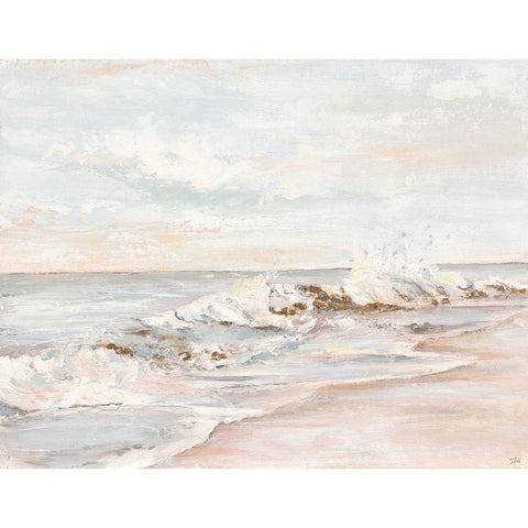 La Playa al Amanecer Black Modern Wood Framed Art Print by Pinto, Patricia