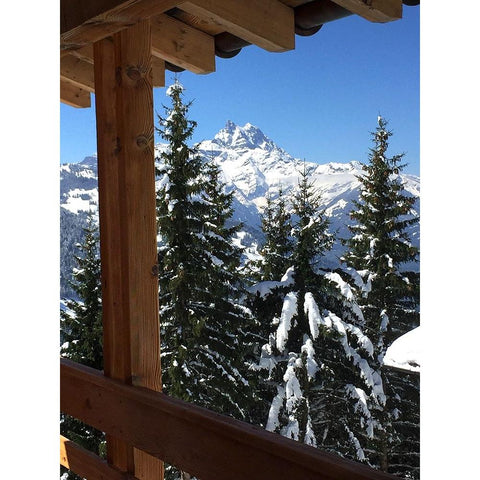 Snowy Morning White Modern Wood Framed Art Print by Hyler, JB