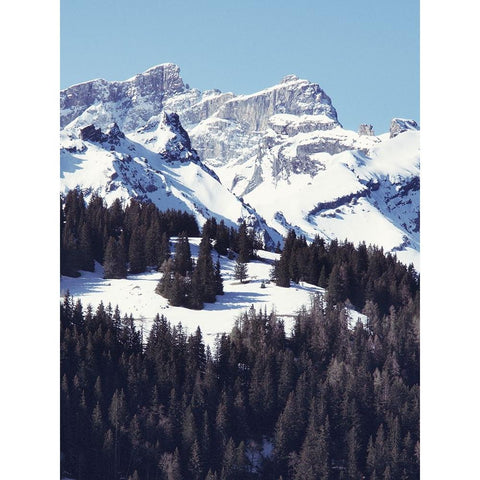 Snowy Hike White Modern Wood Framed Art Print by Hyler, JB