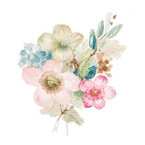 Fragrant Bouquet Gold Ornate Wood Framed Art Print with Double Matting by Loreth, Lanie