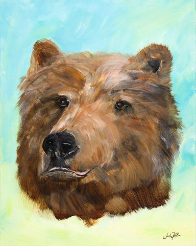 Mountain Bear Black Ornate Wood Framed Art Print with Double Matting by DeRice, Julie
