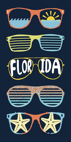 Florida Sun White Modern Wood Framed Art Print with Double Matting by Sheppard, Lucca