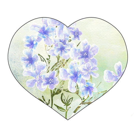 Sweet Spring Floral Heart Black Modern Wood Framed Art Print by Diannart