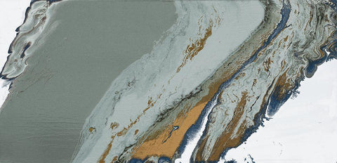 Gray Shores II Black Ornate Wood Framed Art Print with Double Matting by Grace, Ajoya