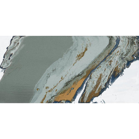 Gray Shores II Black Modern Wood Framed Art Print by Grace, Ajoya
