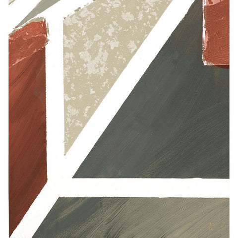 Grounded Geometric Abstract I Gold Ornate Wood Framed Art Print with Double Matting by Grace, Ajoya
