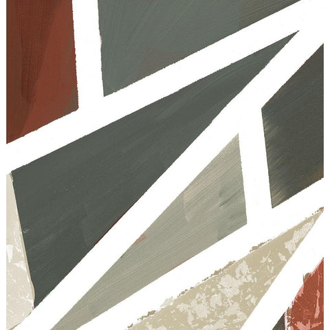 Grounded Geometric Abstract II Black Modern Wood Framed Art Print by Grace, Ajoya